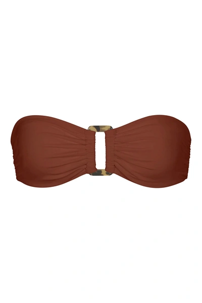 Anemos The Tortoise Bandeau Bikini Top In Sienna