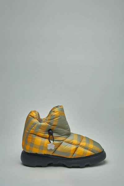 Burberry Check Pillow Boots In Multicolor