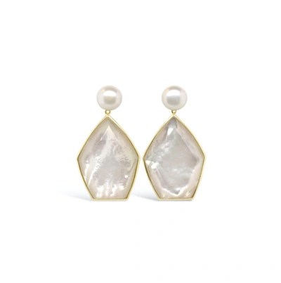 Olivia & Pearl Uat Aphrodite Statement Earring In O&p/ase/yg