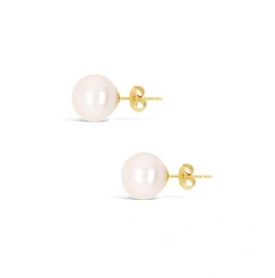 Olivia & Pearl Uat Power Pearl Stud Earring 9ct Gold In O&p/pps/9ct