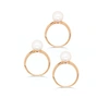 OLIVIA & PEARL POWER PEARL RING TRIPLE STACK