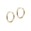 Olivia & Pearl Large Chunky Hoop Earrings In Lche/yg