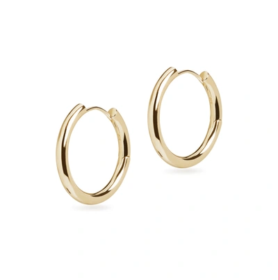 Olivia & Pearl Large Chunky Hoop Earrings In Lche/yg