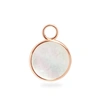 Olivia & Pearl Mother Of Pearl Circle Charm In Mop/circ/crm/rg