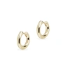 Olivia & Pearl Small Chunky Hoop Earrings In Sche/yg