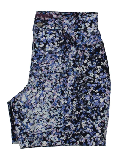 Gloria Vanderbilt Amanda Womens Floral Print Pocket Denim Shorts In Multi