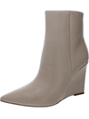 MARC FISHER LTD DAYNA WOMENS LEATHER ANKLE BOOTS WEDGE BOOTS