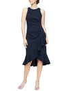 ALEX & EVE WOMENS RUFFLED MIDI MIDI DRESS