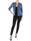 SLNY WOMENS LACE OPEN FRONT COLLARLESS BLAZER