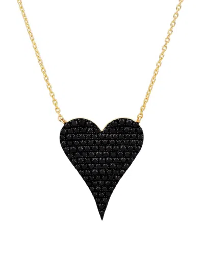 770 Fine Jewelry Women's 14k Yellow Gold & 0.9 Tcw Diamond Heart Pendant Necklace