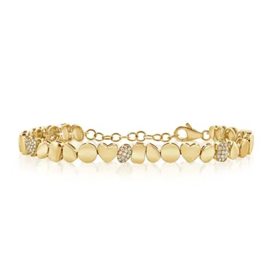 770 Fine Jewelry Women's Bold Gold Mixed Shape Bracelet
