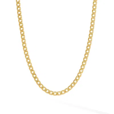 770 Fine Jewelry Women's Gold 3mm Cuban Chain Necklace