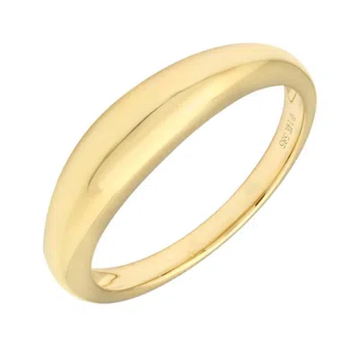 770 Fine Jewelry Women's Gold Domed Solid Cigar Ring