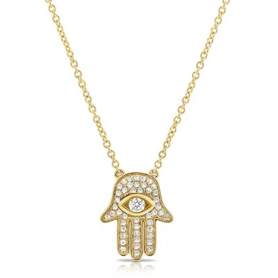 770 Fine Jewelry Women's Gold Hamsa Diamond Necklace