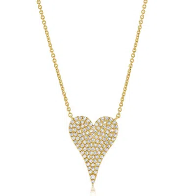770 Fine Jewelry Women's Gold Heart Diamond Necklace