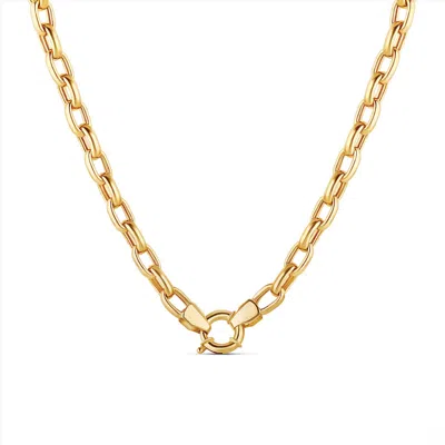 770 Fine Jewelry Women's Gold Round Link Paperclip Necklace