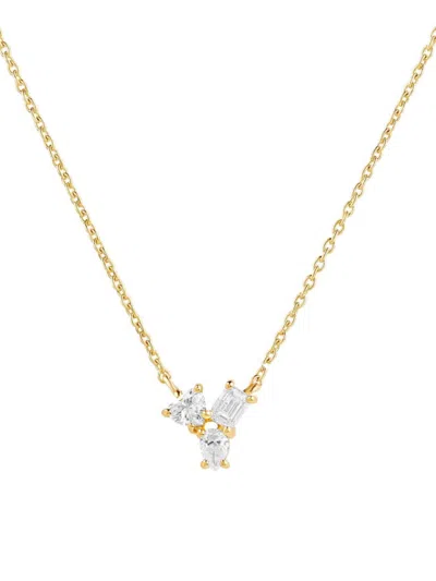 770 Fine Jewelry Women's Jumbo 14k Yellow Gold & 0.47 Tcw Diamond Trio Necklace