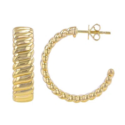 770 Fine Jewelry Women's Solid Gold Croissant Earrings