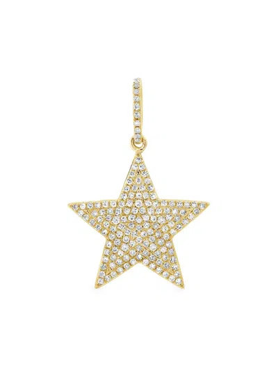 770 Fine Jewelry Women's Star 14k Yellow Gold & 0.39 Tcw Diamond Charm Pendant