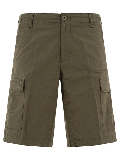 Carhartt Wip Pocket Detailed Bermuda Shorts In Green
