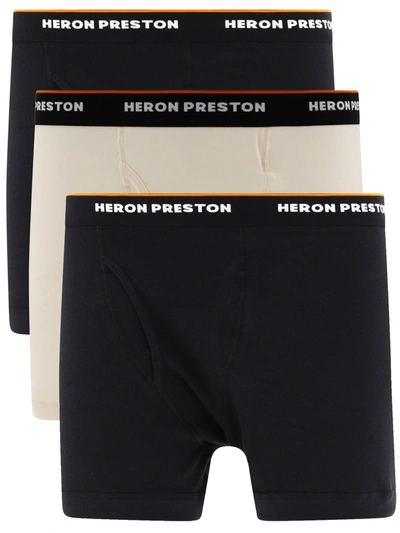 Heron Preston Trunk Logo Hp Tripack Underwear In Black