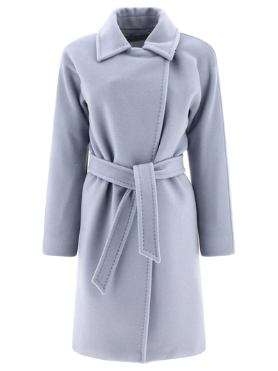 Max Mara 'estella' Virgin Wool And Cashmere Coat In Light Blue