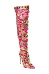 Azalea Wang Berkley Knee High Boot In Pink