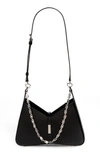 Givenchy Small Cut Out Bag In Glossy Black Leather With Chain