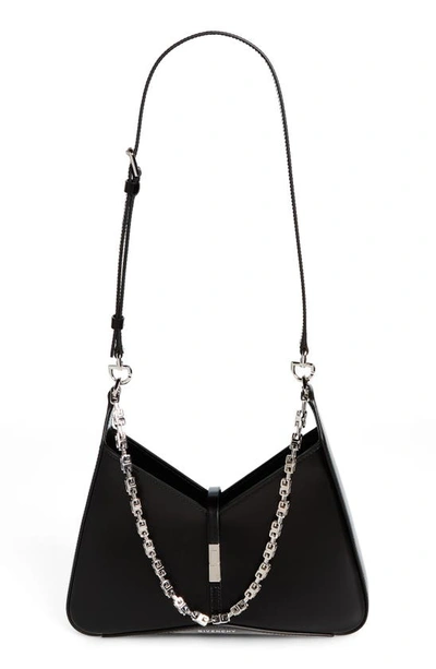 GIVENCHY SMALL CUT OUT CHAIN STRAP LEATHER SHOULDER BAG