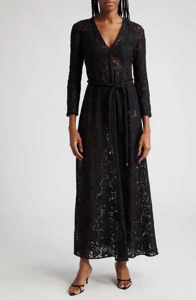 Zimmermann Matchmaker Lace Sheath Dress In Black