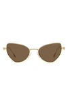 Swarovski 56mm Irregular Sunglasses In Gold