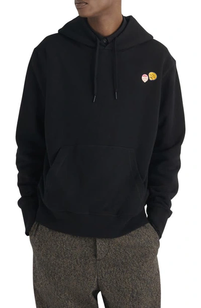 Rag & Bone Men's Rbny Apple Graphic Hoodie In Black