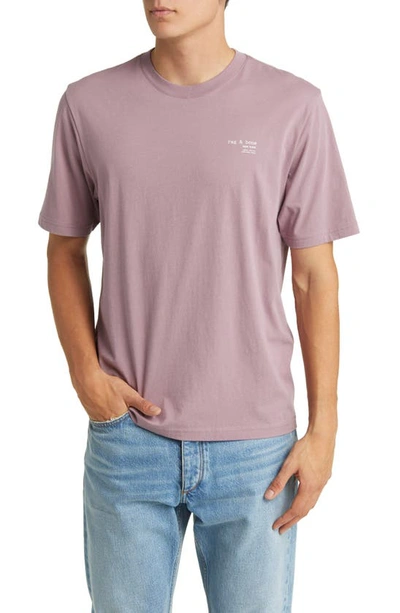 Rag & Bone Logo T-shirt In Berry Pink