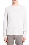 Theory Men's Hilles Crewneck Cashmere-blend Sweater In Stone White/ Light Htr Grey