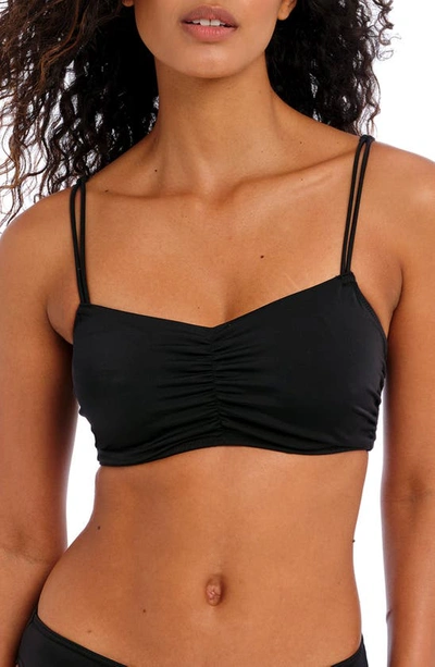 Freya Jewel Cove Convertible Bikini Top In Plain Black