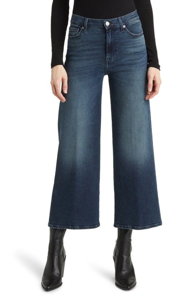 7 For All Mankind Jo High Waist Ankle Wide Leg Jeans In Blueland