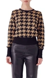 ENDLESS ROSE HOUNDSTOOTH SWEATER