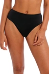 Freya Jewel Cove High-waist Bikini Bottom In Black Solid