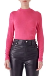 Endless Rose Women's Sheen Stretch Long Sleeve Top In Fuchsia