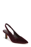 Vince Patrice Velvet Slingback Pumps In Plum Wine