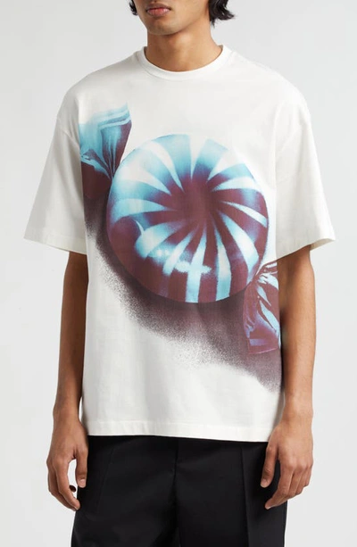 Jil Sander Cotton Graphic T-shirt In 134