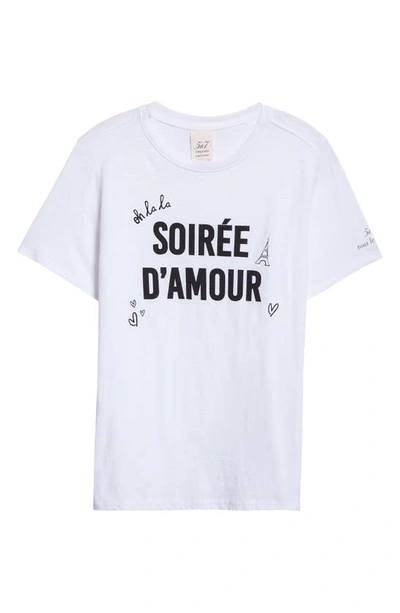 Cinq À Sept Soiree D'amour Graphic Tee In White/black