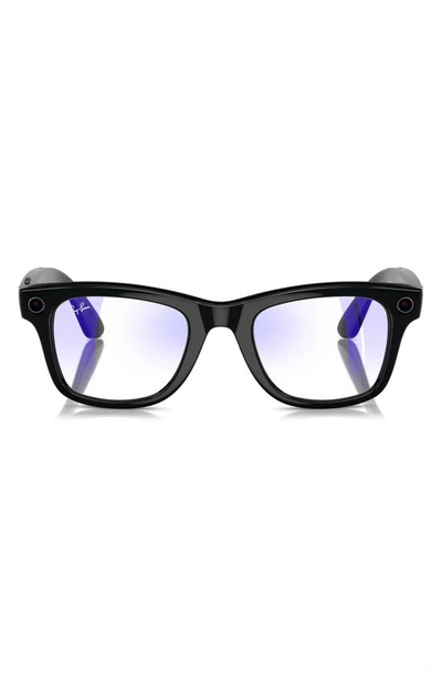 Ray Ban Ray-ban | Meta Wayfarer Electronics Black Frame Clear Lenses 53-22