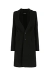 Ann Demeulemeester Black Wool Blend Celine Coat In Black