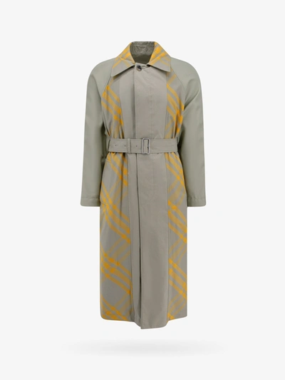 Burberry Man Trench Man Beige Trench Coats In Multicolor