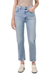CITIZENS OF HUMANITY DAPHNE HIGH WAIST RAW HEM CROP STOVEPIPE JEANS