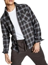 AND NOW THIS MENS FLANNEL COLLARED BUTTON-DOWN SHIRT