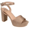 Journee Collection Nairri Platform Sandal In Gold