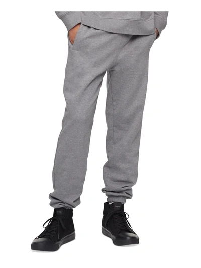Calvin Klein Mens Embroidered Regular Fit Jogger Pants In Grey