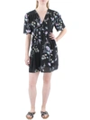 REBECCA MINKOFF POLINA WOMENS FLORAL POLYESTER FIT & FLARE DRESS